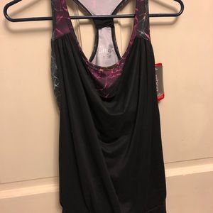 Women’s athletic tank top with attached bra